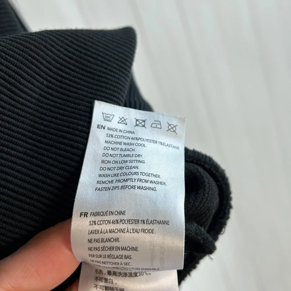 Varley women size S Vine half zip sweater black ottoman fabric ribbed athleisure - Picture 12 of 12